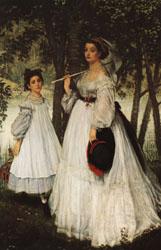 James Tissot The Two Sisters;Pprtrait Germany oil painting art